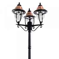 Уличный светильник на столбе Arte Lamp Barcelona A1486PA-3BK - цена и фото