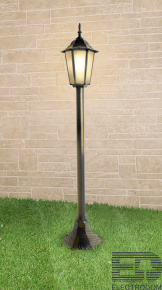 Уличный светильник на столбе Elektrostandart GL 1014F черное золото - цена и фото