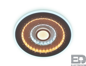 Потолочный светодиодный светильник с пультом FA253 CF кофе 112W D490*60 (ПДУ РАДИО 2.4) - цена и фото