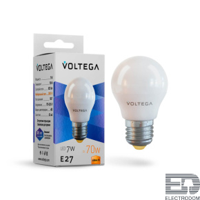 Лампа светодиодная Voltega E27 7W 2800К матовая VG2-G45E27warm7W 7052 - цена и фото