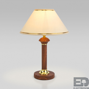 Классическая настольная лампа Eurosvet Lorenzo 60019/1 орех - цена и фото