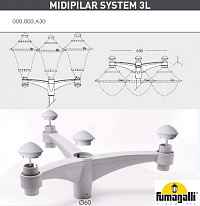 Консоль для паркового фонаря FUMAGALLI MIDIPILAR SYS 3L 000.000.A30.L0 - цена и фото