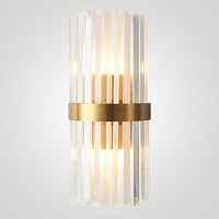 Бра Odeon Clear Glass Gold metal Wall Lamp ImperiumLoft - цена и фото