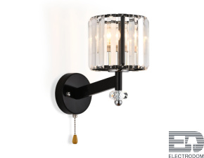 Настенный светильник с выключателем TR5897 BK/CL черный/прозрачный E14 max 40W 240*135*230 - цена и фото