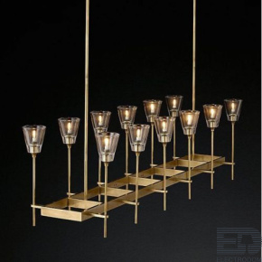 Люстра RH TORCHE DE VERRE Linear Chandelier 12 ImperiumLoft - цена и фото