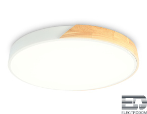 Потолочный светильник FZ1300 WH/LW белый/светлое дерево 36W 5000K D400*50 (без ПДУ) - цена и фото