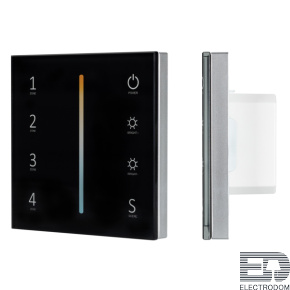 Панель Sens SMART-P43-MIX Black (230V, 4 зоны, 2.4G) Arlight 028137 - цена и фото
