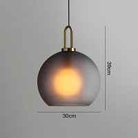 Подвесной светильник CLAUSS 30 шар серый ImperiumLoft - цена и фото