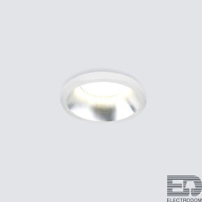 Elektrostandard 15269/LED / Светильник встраиваемый 3W SN/WH сатин/никель / белый - цена и фото