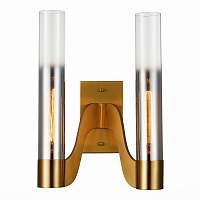 Бра ST-Luce Латунь/Хром, Прозрачный E14 2*40W SL1235.301.02 - цена и фото