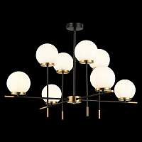 ST LUCE SL1203.412.08 Люстра потолочная ST-Luce Черный, Латунь/Белый E27 8*60W - цена и фото