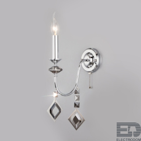 Eurosvet Настенный светильник с хрусталем 10120/1 хром - цена и фото