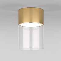 Светильник потолочный светодиодный 10W 4000К латунь/прозрачный Elektrostandard 25047/LED - цена и фото