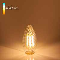 Светодиодная лампа Свеча витая F 7W 3300K E14 прозрачный Elektrostandard BLE1413 - цена и фото