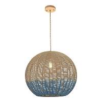 SL1514.633.01 Светильник подвесной ST-Luce Древесный/Бежевый,Синий E27 1*7W - цена и фото