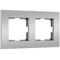 Werkel Рамка на 2 поста (серебро матовый, Slab) / W0022965 Werkel Рамка на 2 поста (серебро матовый, Slab) / W0022965