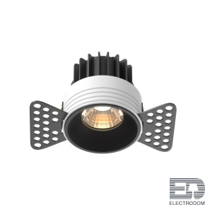 Встраиваемый светодиодный светильник Maytoni Round DL058-7W3K-TRS-B - цена и фото