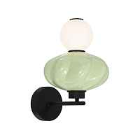 SL6134.401.01 Светильник настенный ST-Luce черный/зелёный, опаловый LED 1*8W 3000K - цена и фото