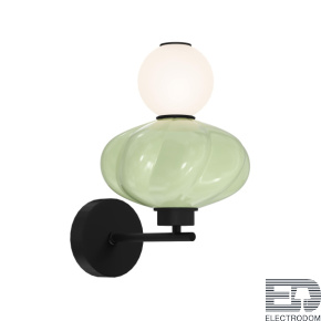 SL6134.401.01 Светильник настенный ST-Luce черный/зелёный, опаловый LED 1*8W 3000K - цена и фото