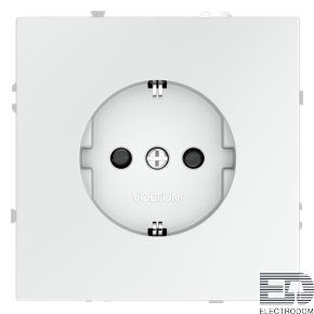 Розетка электрическая с заземлением и шторками Voltum S70 VLS040202