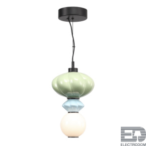SL6134.403.01 Светильник подвесной ST-Luce черный/зелёный, синий, опаловый LED 1*8W 3000K - цена и фото