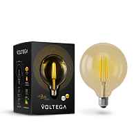 Лампа светодиодная филаментная диммируемая Voltega E27 8W 2800К золотая VG10-G125Gwarm8W 6838 - цена и фото