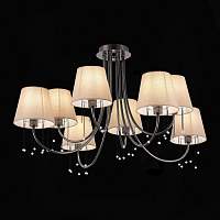 EVOLUCE SLE1118-802-08 Люстра потолочная Черный хром/Бежевый E14 8*40W - цена и фото