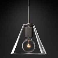 Подвесной светильник RH Utilitaire Funnel Pendant Black ImperiumLoft - цена и фото