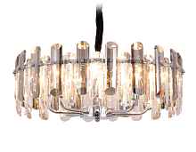 Подвесная хрустальная люстра TR5303/8 CH/SM хром/дымчатый E14/8 max 40W D500*615 - цена и фото