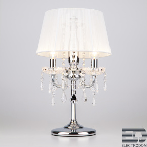 Декоративная настольная лампа Eurosvet Allata 2045/3T хром/белый (00000057135) - цена и фото