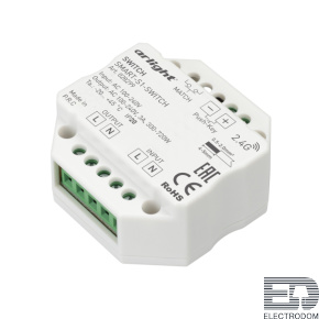 Контроллер-выключатель SMART-S1-SWITCH (230V, 3A, 2.4G) Arlight 028299 - цена и фото