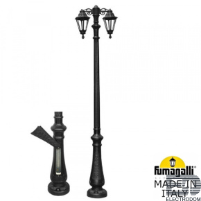 Парковый фонарь FUMAGALLI NEBO BISSO/RUT 2L DN E26.202.S20.AXF1R DN - цена и фото