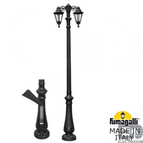 Парковый фонарь FUMAGALLI NEBO BISSO/RUT 2L DN E26.202.S20.AXF1R DN - цена и фото