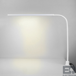 Светодиодная настольная лампа на струбцине Eurosvet Flex 80429/1 белый - цена и фото