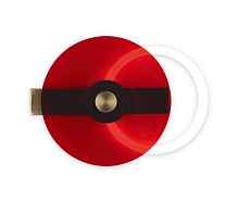 08413,20(06) Бра Роули бронза (красный плафон) w40*3,5 h30 Led 12W (4000K) - цена и фото