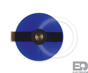 08413,20(05) Бра Роули бронза (синий плафон) w40*3,5 h30 Led 12W (4000K) - цена и фото