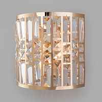 Настенный светильник с хрусталем Eurosvet Lory 10116/2 золото/прозрачный хрусталь Strotskis - цена и фото