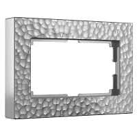 Werkel Рамка для двойной розетки (серебряный, Hammer) / W0082406 Werkel Рамка для двойной розетки (серебряный, Hammer) / W0082406