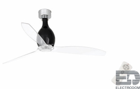 Люстра вентилятор Faro Barcelona Mini Eterfan Shiny Black 1L 32026L1FAR - цена и фото