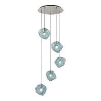SL1175.113.05 Светильник подвесной ST-Luce Хром/Светло-голубой E14 5*40W - цена и фото