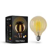 Лампа светодиодная филаментная Voltega E27 6W 2800K золотая VG10-G95GE27warm6W 7084 - цена и фото