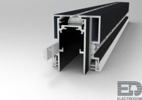 ST LUCE ST003.429.01 Профиль для SKYLINE 48 с демпф. системой в натяжной потолок (ПВХ+ТКАНЬ) ST-Luce Черный Длина 2 000мм - цена и фото