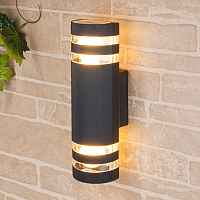 Уличный настенный светильник Elektrostandart 1443 TECHNO черный - цена и фото