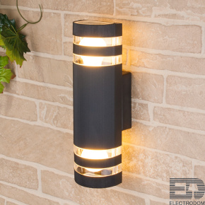 Уличный настенный светильник Elektrostandart 1443 TECHNO черный - цена и фото