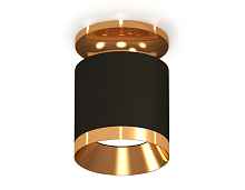 Комплект накладного светильника XS7402101 SBK/PYG черный песок/золото желтое полированное MR16 GU5.3 (N7929, C7402, N7034) - цена и фото