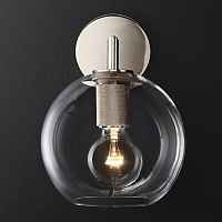 Бра RH Utilitaire Globe Shade Single Sconce Silver ImperiumLoft - цена и фото