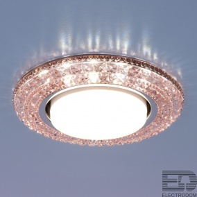 Встраиваемый светильник со светодиодами Elektrostandart 3030 GX53 PK розовый - цена и фото