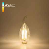 Светодиодная лампа Свеча на ветру 7W 4200K E14 (CW35 прозрачный) Elektrostandard BLE1417 - цена и фото