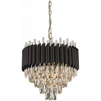 Хрустальная люстра Wertmark WE138.09.023 Cartuccia E14 40 Вт черный, белое золото - цена и фото