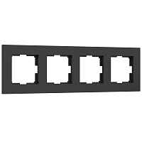 Werkel Рамка на 4 поста (черный матовый, Slab) / W0042908 Werkel Рамка на 4 поста (черный матовый, Slab) / W0042908